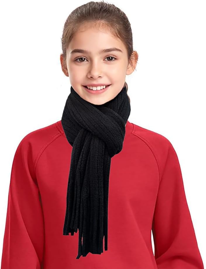 DoagBnut Kids Scarf Girls Soft Warm Knit Neck Warmer Toddler Long Winter Scarf for Boys Girl - Image 1